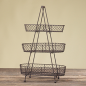 Preview: Etagere Cicero Vintage antik braun  mit 3 Etagen