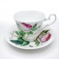 Preview: Kaffeetasse mit Unterteller Redoute Rose Roy Kirkham 230ml