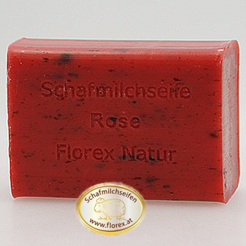 Rose mit Blüten Florex Schafmilchseife 100g