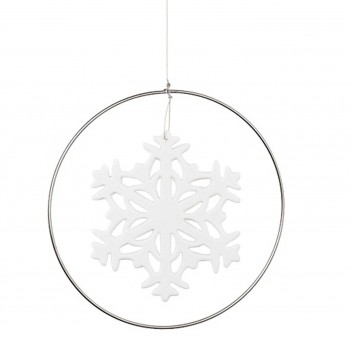 Schneekristall Ornament Silber 12cm von Räder Design