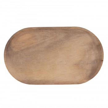 Holzteller oval Akazie 23x16cm Guten Morgen von Räder Design