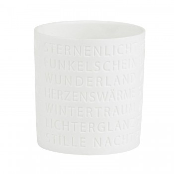 Winterschimmer Worte Teelicht 6,5x7cm von Räder Design