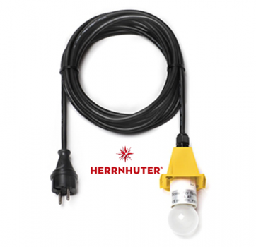 40cm Gelber Stern Set mit 5m Kabel, Abdeckung und LED Leuchtmittel Herrnhuter