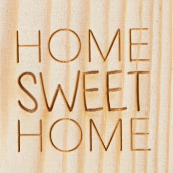 Glückskästchen Home Sweet Home 4,5x4,5x3,5cm Räder Design