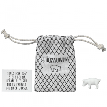 Herzstücke Kleine Tasche mit Glücksschwein Glücksbringer von Räder Design