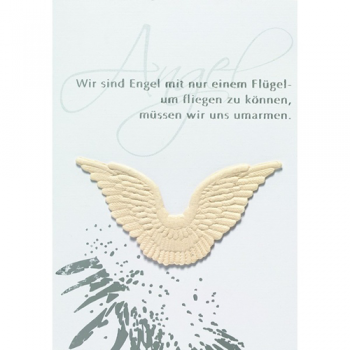 Flügelkarte Wir sind Engel... Karte Räder Design