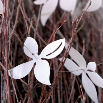 White Blossom Fenster Raumdeko Girlande White Blossom kurz