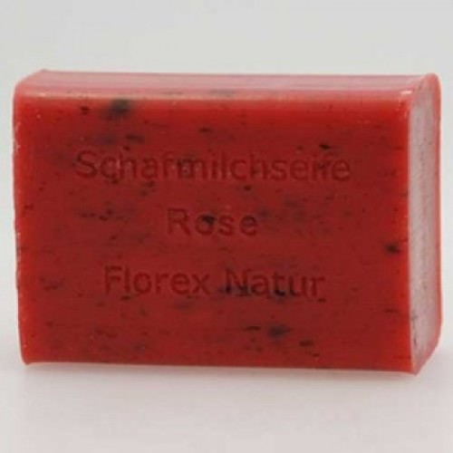 Rose mit Blüten Florex Schafmilchseife 100g