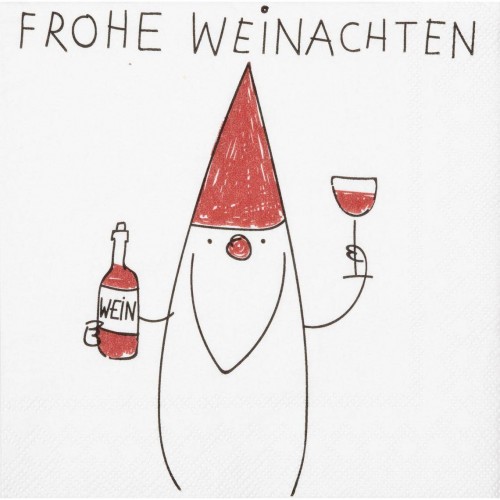 Frohe Weihnachten Santa Cocktail Serviette von Räder