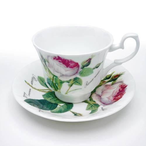 Kaffeetasse mit Unterteller Redoute Rose Roy Kirkham 230ml