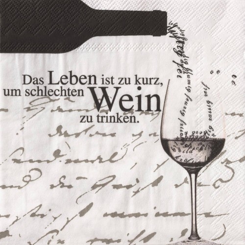 Das Leben ist zu kurz.. Lunch Serviette von Räder Design