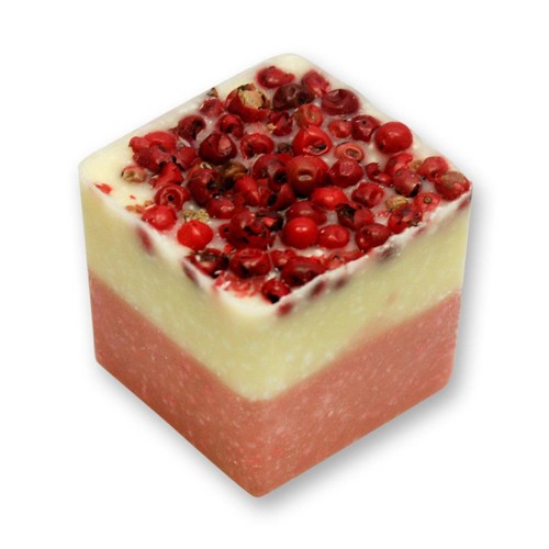 Badebutter-Würfel Cranberry mit Schinusbeeren von Florex 50g