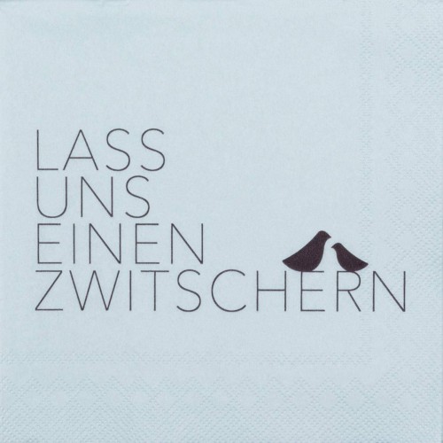 Lass uns einen Zwitschern Cocktail Serviette von Räder Design