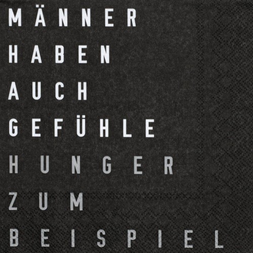 Männer haben auch Gefühle Lunch Serviette von Räder Design