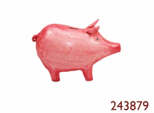 Sparschwein Pinkie metall 23X14X10cm