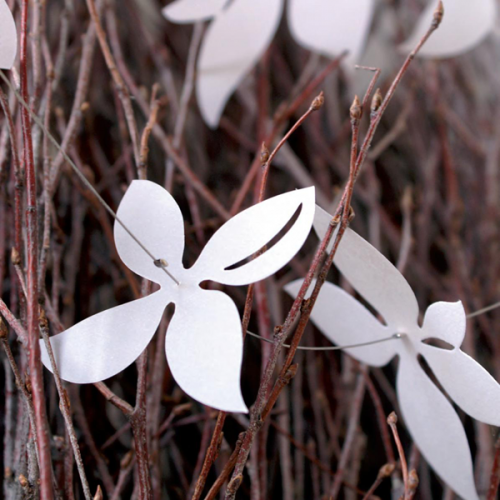 White Blossom Fenster Raumdeko Girlande White Blossom lang