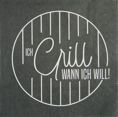 Ich grill wann ich will Lunch Serviette von Räder Design